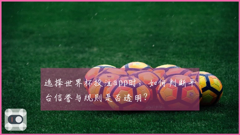 选择世界杯投注app时，如何判断平台信誉与规则是否透明？